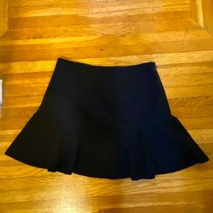 Fit and flare black mini skirt